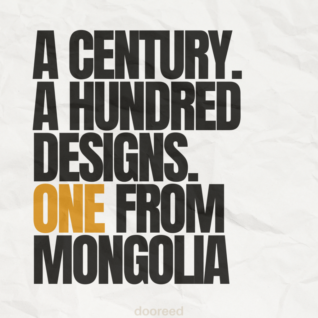 a century. a hundred designs. one from mongolia